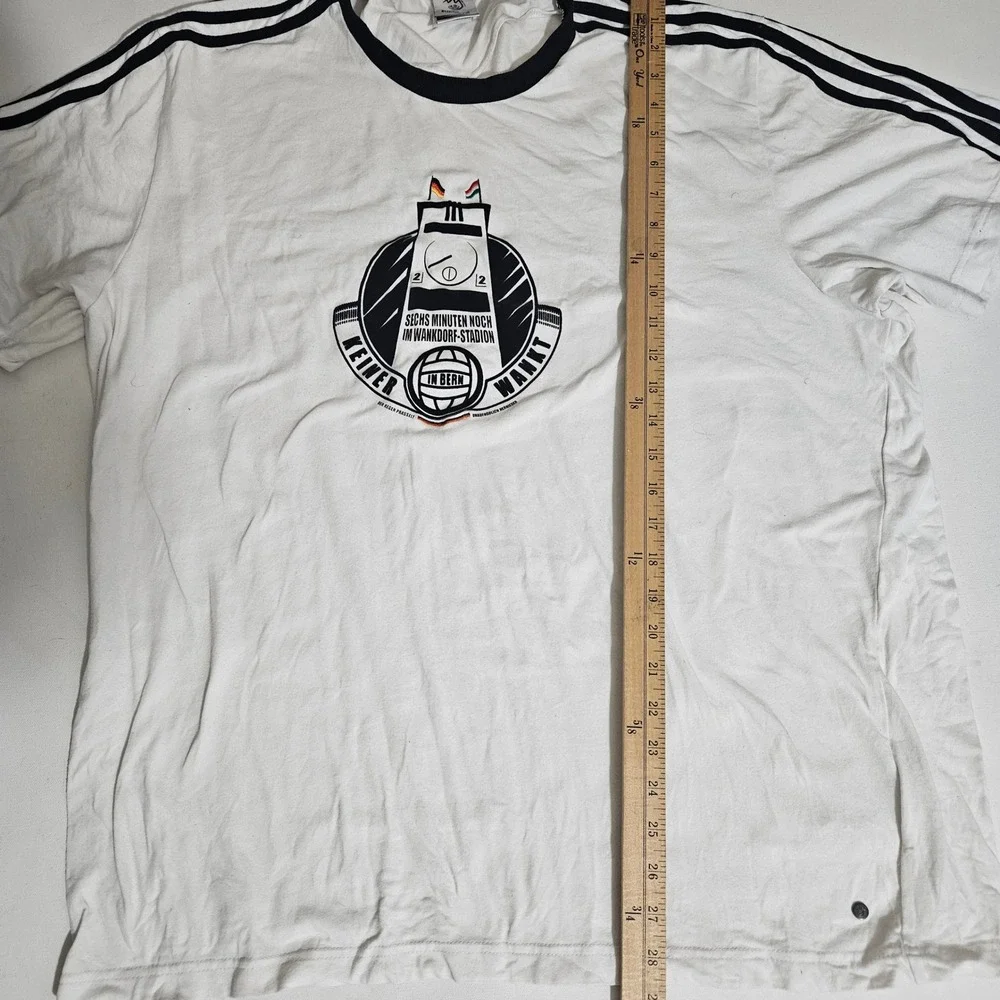 Adidas UEFA Euro 2008 Wankdorf-Stadion Bern Ringer T-Shirt White Mens 2XL